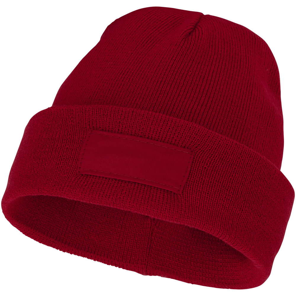 Boreas beanie met patch - rood