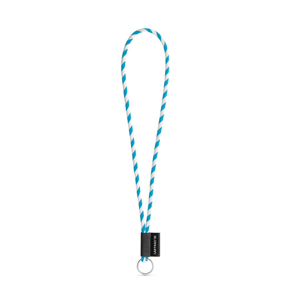75093. Lanyard Tube Long Set I. Standaard modellen - Wit, Licht blauw