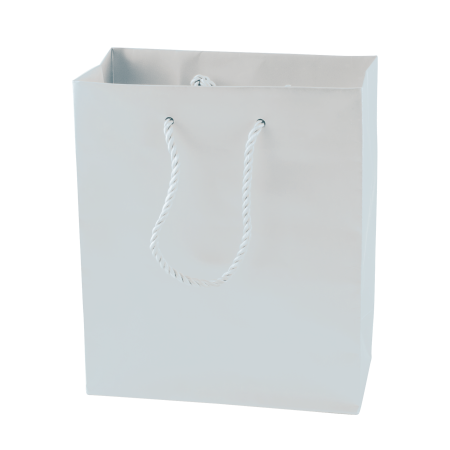 Glans papieren tas, 160x190x80 mm - Wit