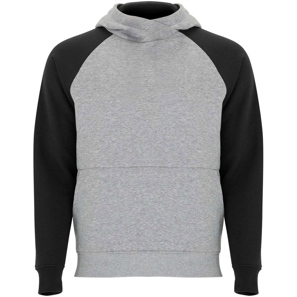 Badet tweekleurige kinderhoodie - Gemêleerd grijs, Zwart