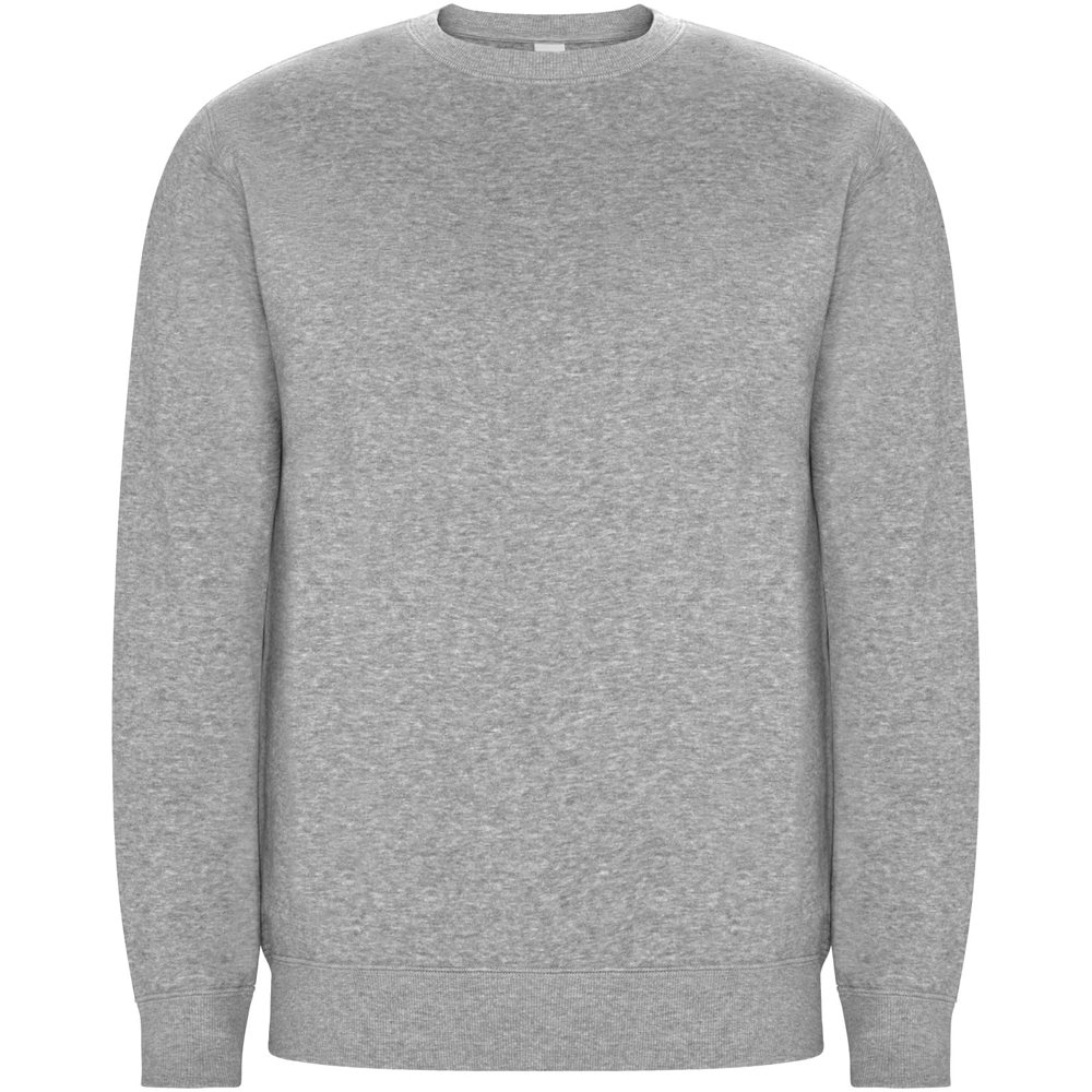 Batian biologisch katoenen uniseks sweater met ronde hals - Gemêleerd grijs