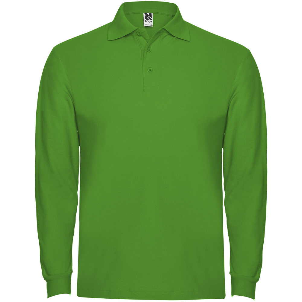 Estrella herenpolo met lange mouwen - Grasgroen