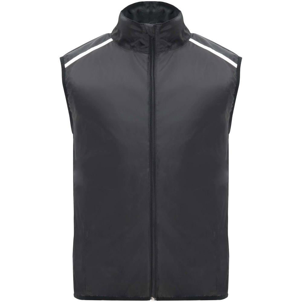 Jannu lichte unisex hardloopbodywarmer - Zwart