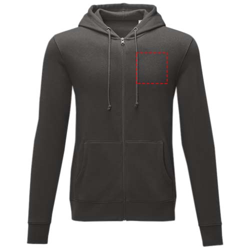 Charon heren hoodie met ritssluiting 