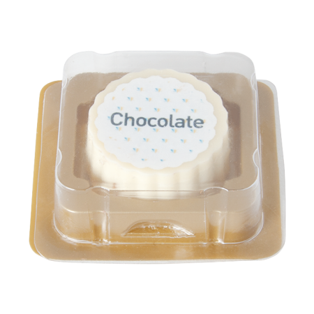 Logobonbon van witte chocolade (1 stuk)