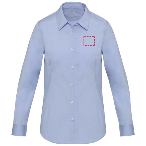 Carnelian poplin damesshirt