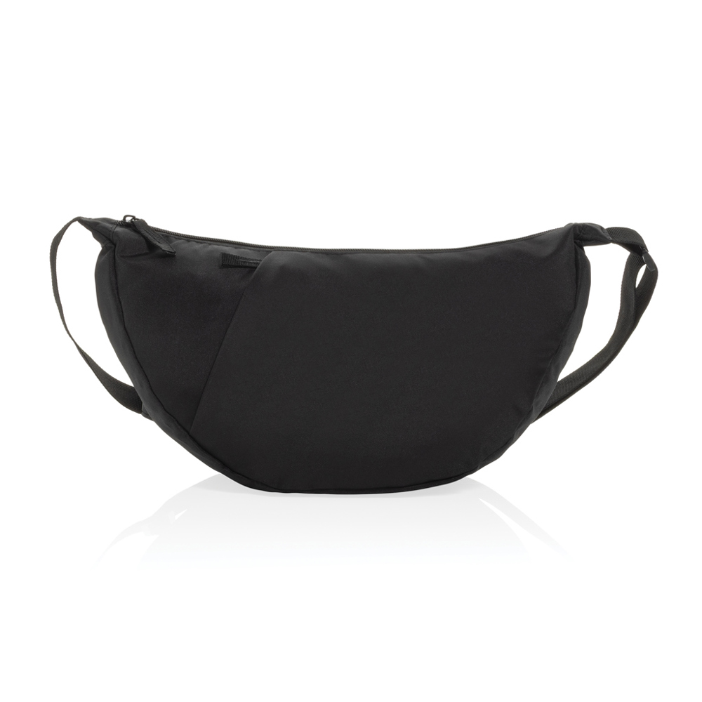 Crescent XL AWARE™ RPET halve maan sling bag - zwart (± PMS Black)