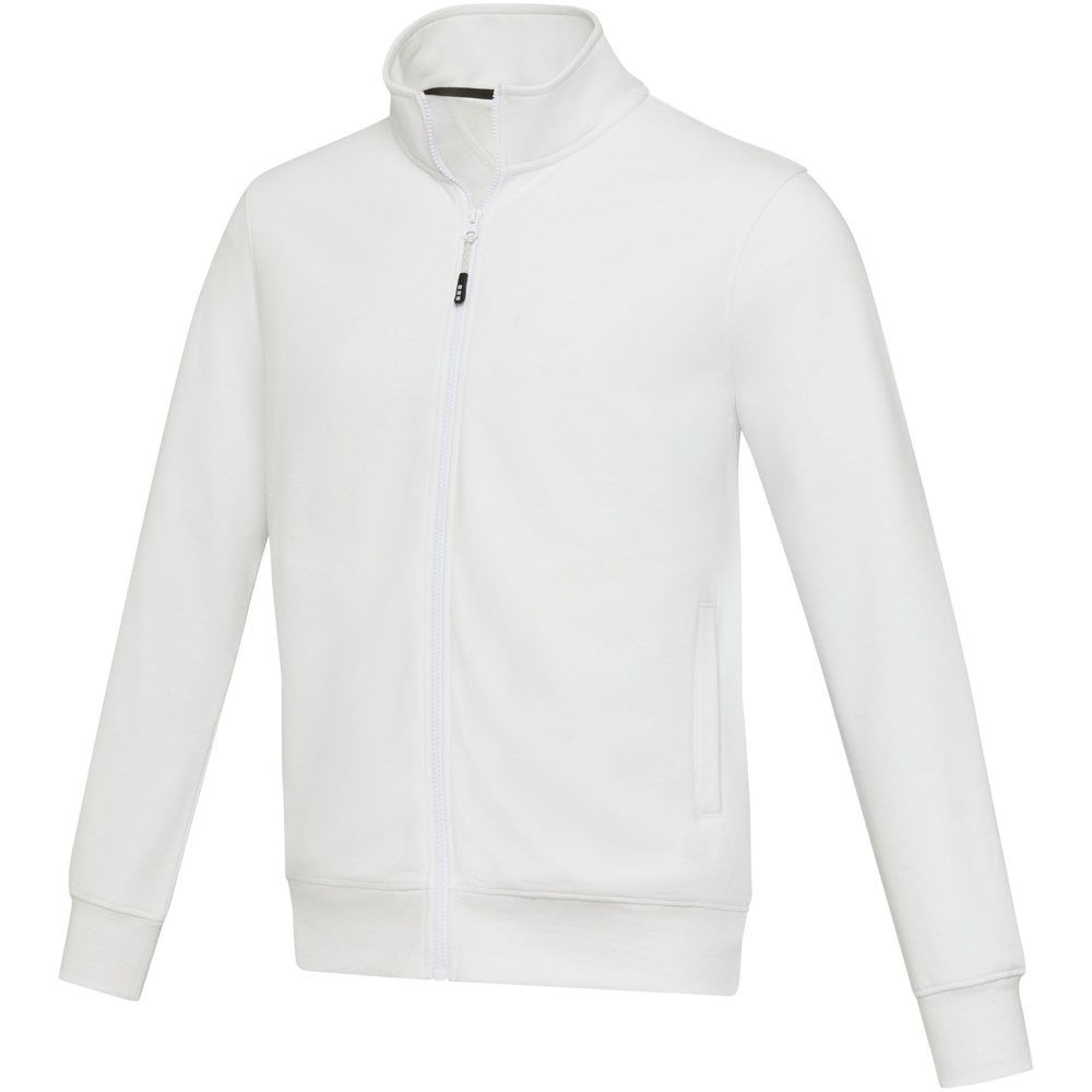 Galena unisex Aware™ gerecyclede trui met volledige rits - Wit