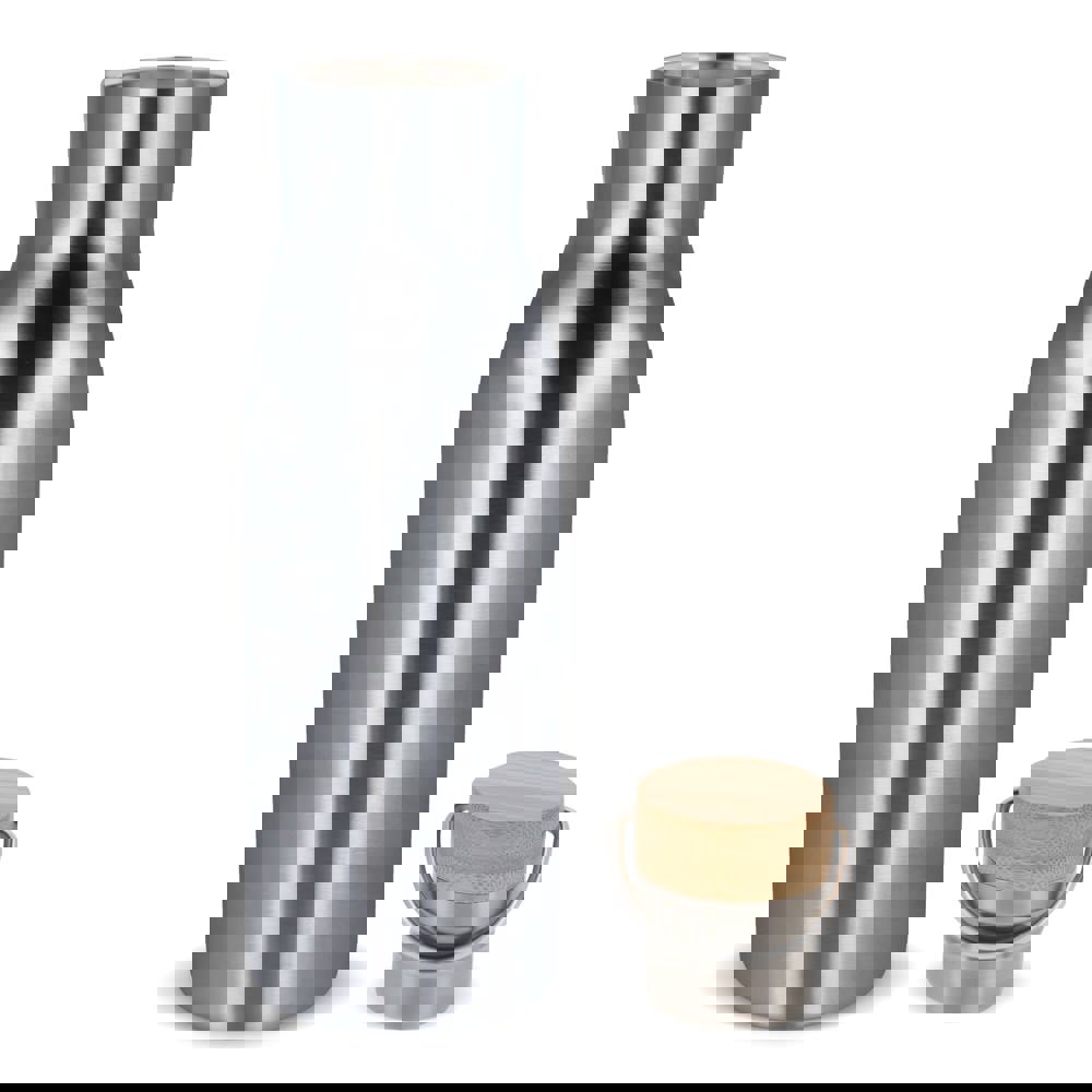 Thermo fles met bamboe deksel 500ml