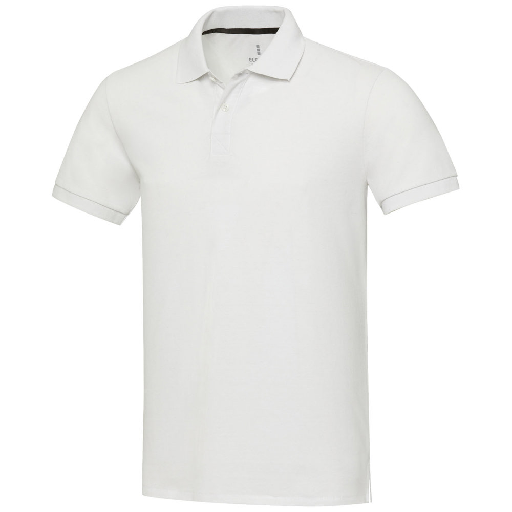 Emerald unisex Aware™ gerecyclede polo met korte mouwen - Wit
