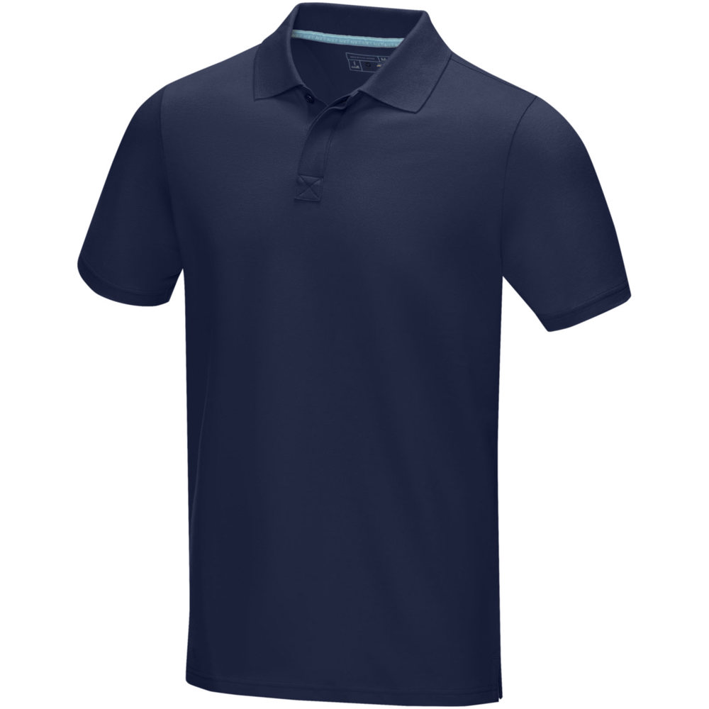Graphite herenpolo met korte mouwen biologisch textiel - Marineblauw