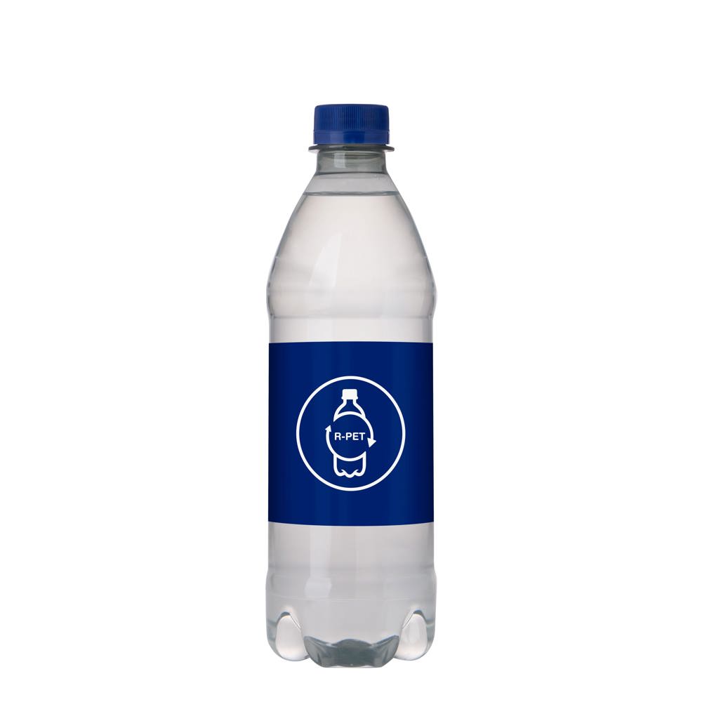 Bronwater 500 ml met draaidop - transparant/blauw