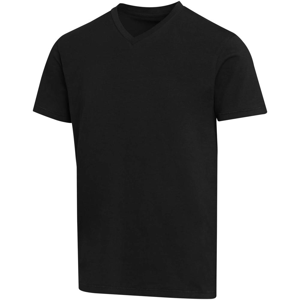 Balfour unisex OCS organisch 200 g/m² T-shirt met korte mouwen en V-hals - Zwart
