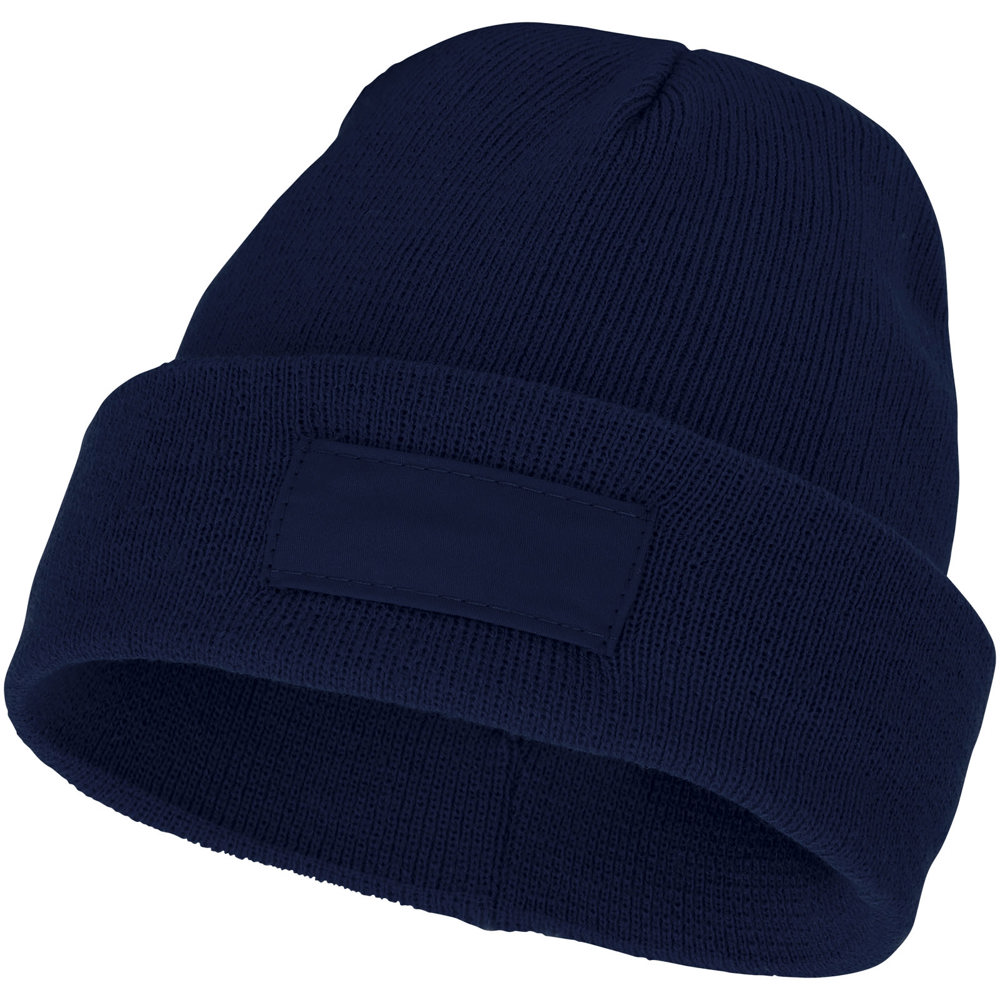 Boreas beanie met patch - Marineblauw