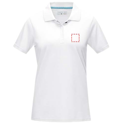 Graphite damespolo met korte mouwen biologisch textiel