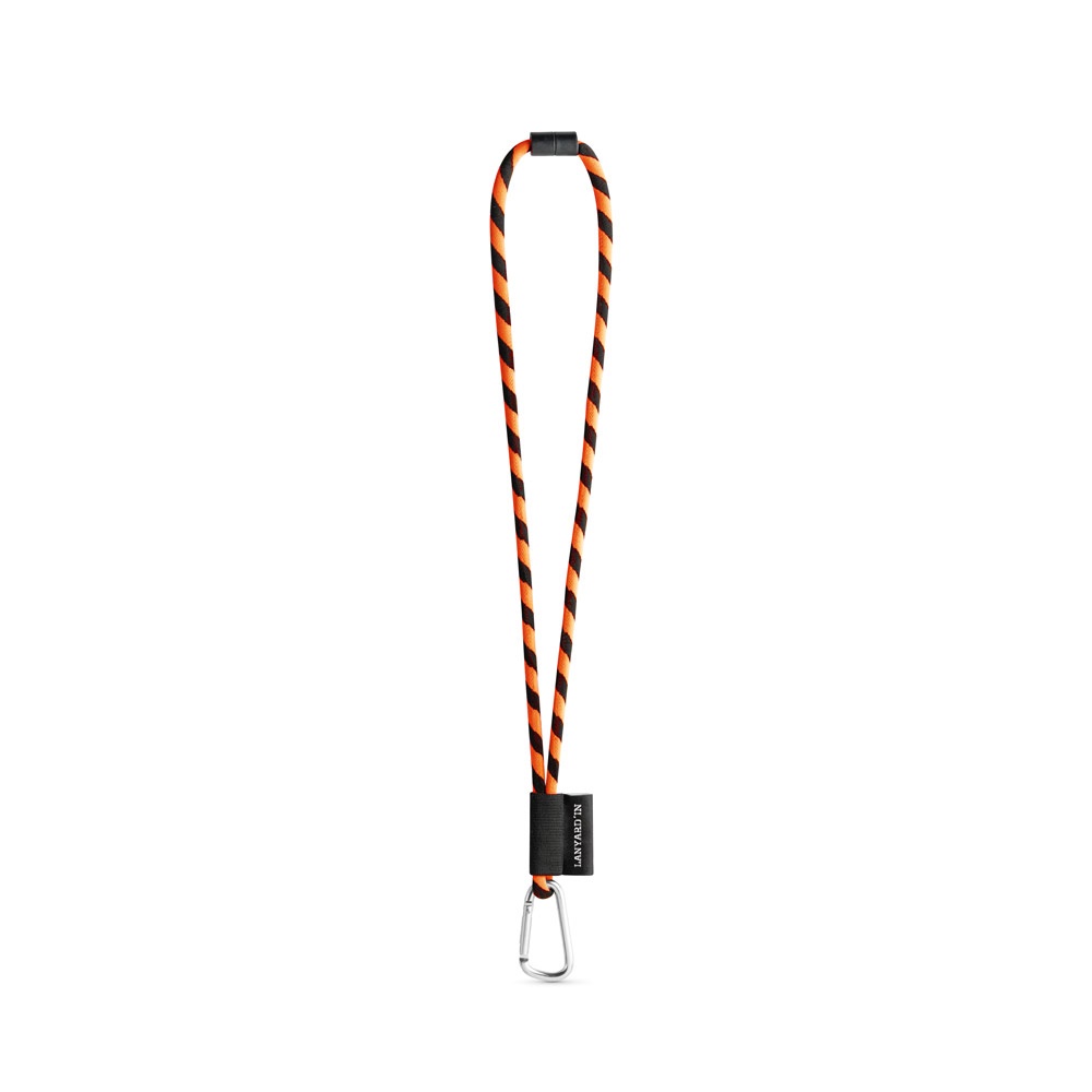 75089. Lanyard Tube Long Set II. Standaard modellen - Zwart, Oranje
