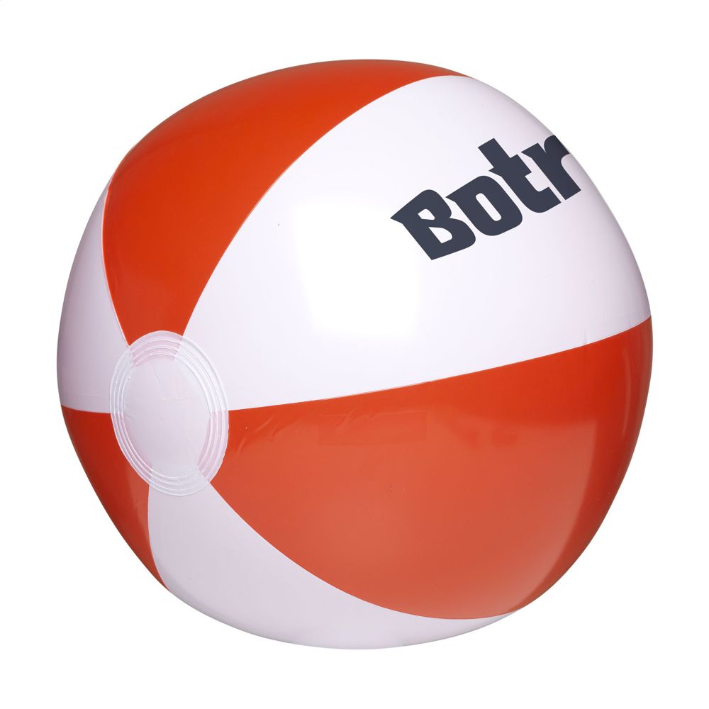 BeachBall Ø 27 cm strandbal - wit/rood