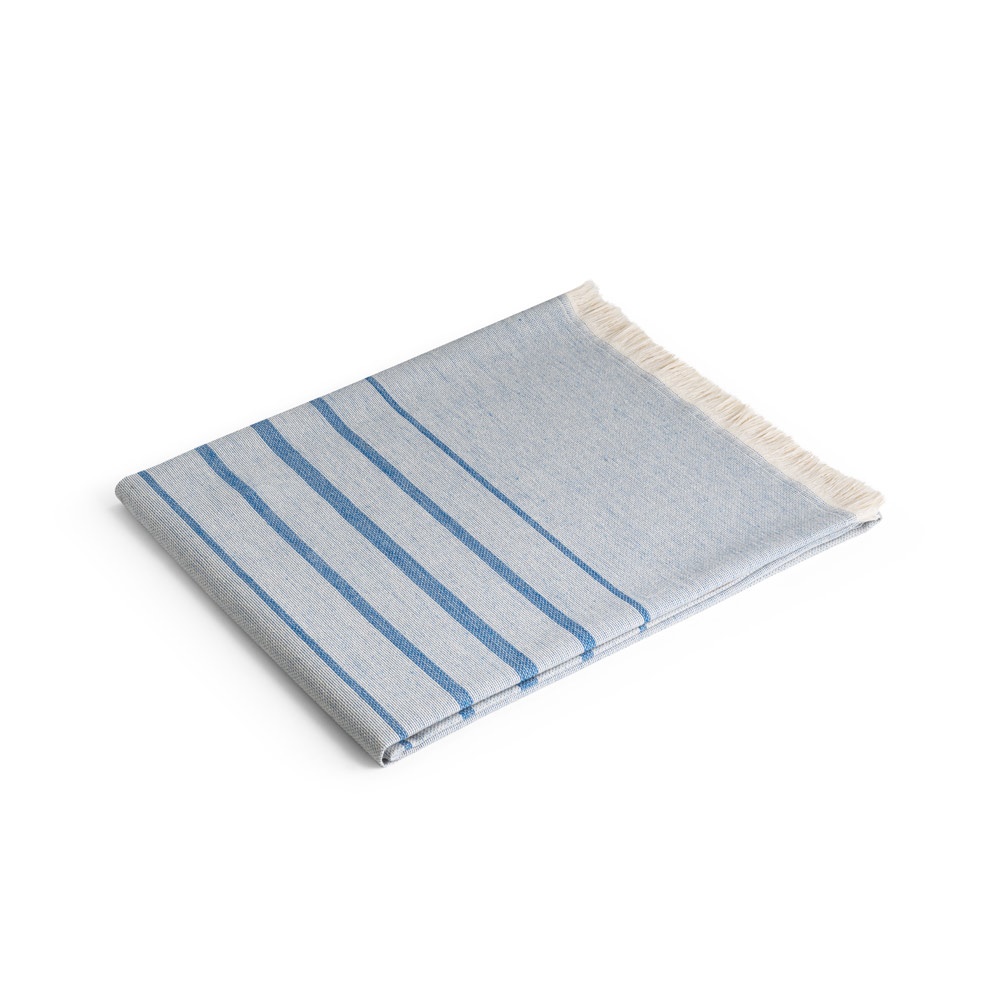 CAPLAN. Multifunctionele handdoek (260 g/m²) van licht en resistent katoen (90%) en gerecycled katoen (10%) - blauw
