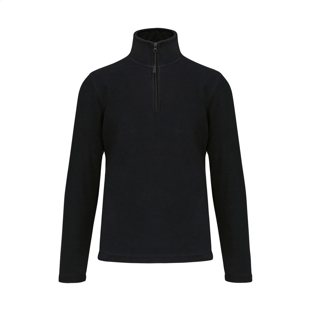 KA912 - short zip fleece jas - Zwart
