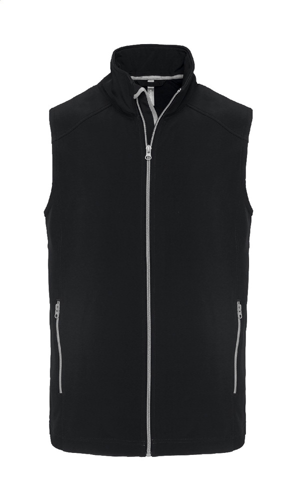 KA423 - 2-laags softshell bodywarmer vest - Zwart