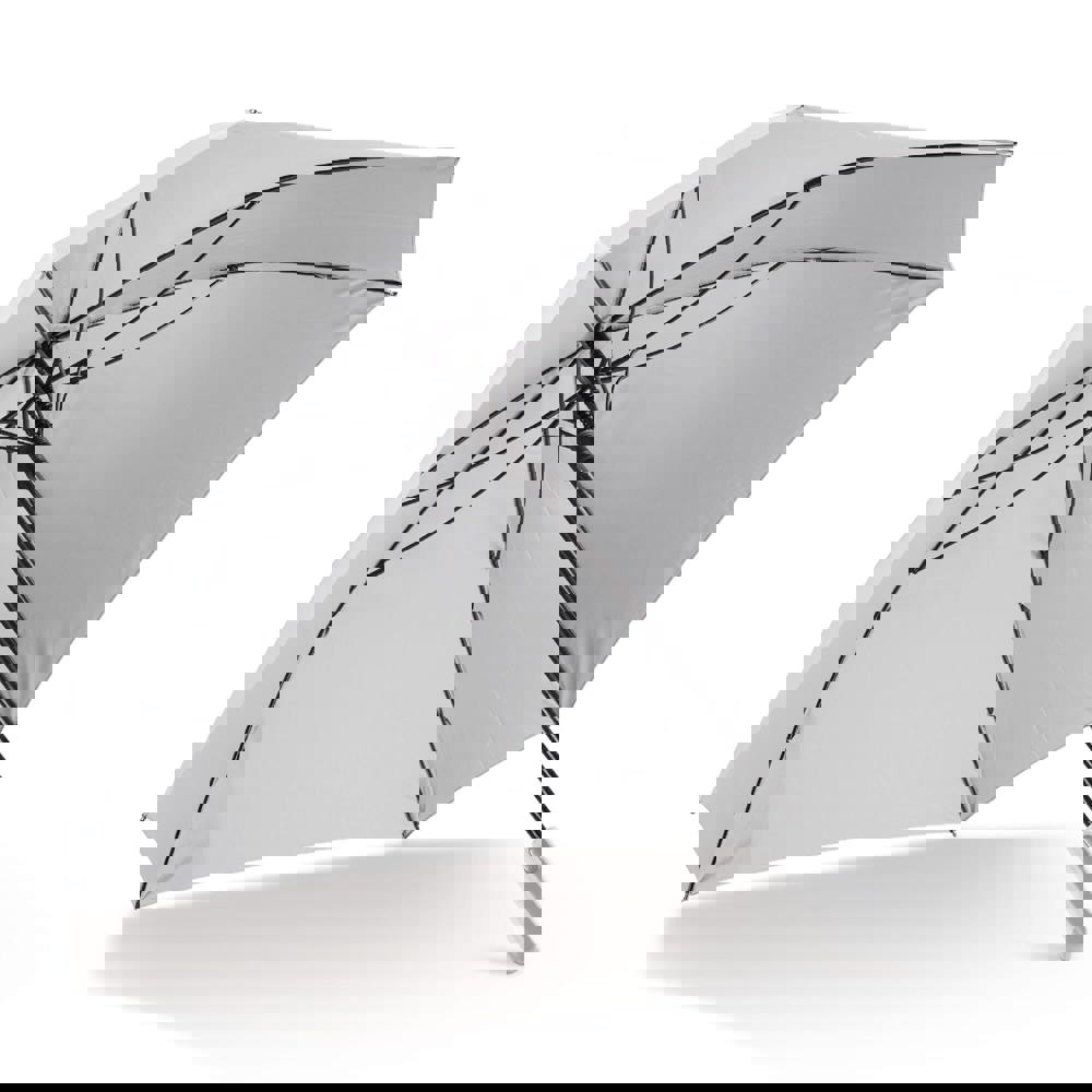 Deluxe vierkante paraplu met draaghoes 27” auto open - Wit