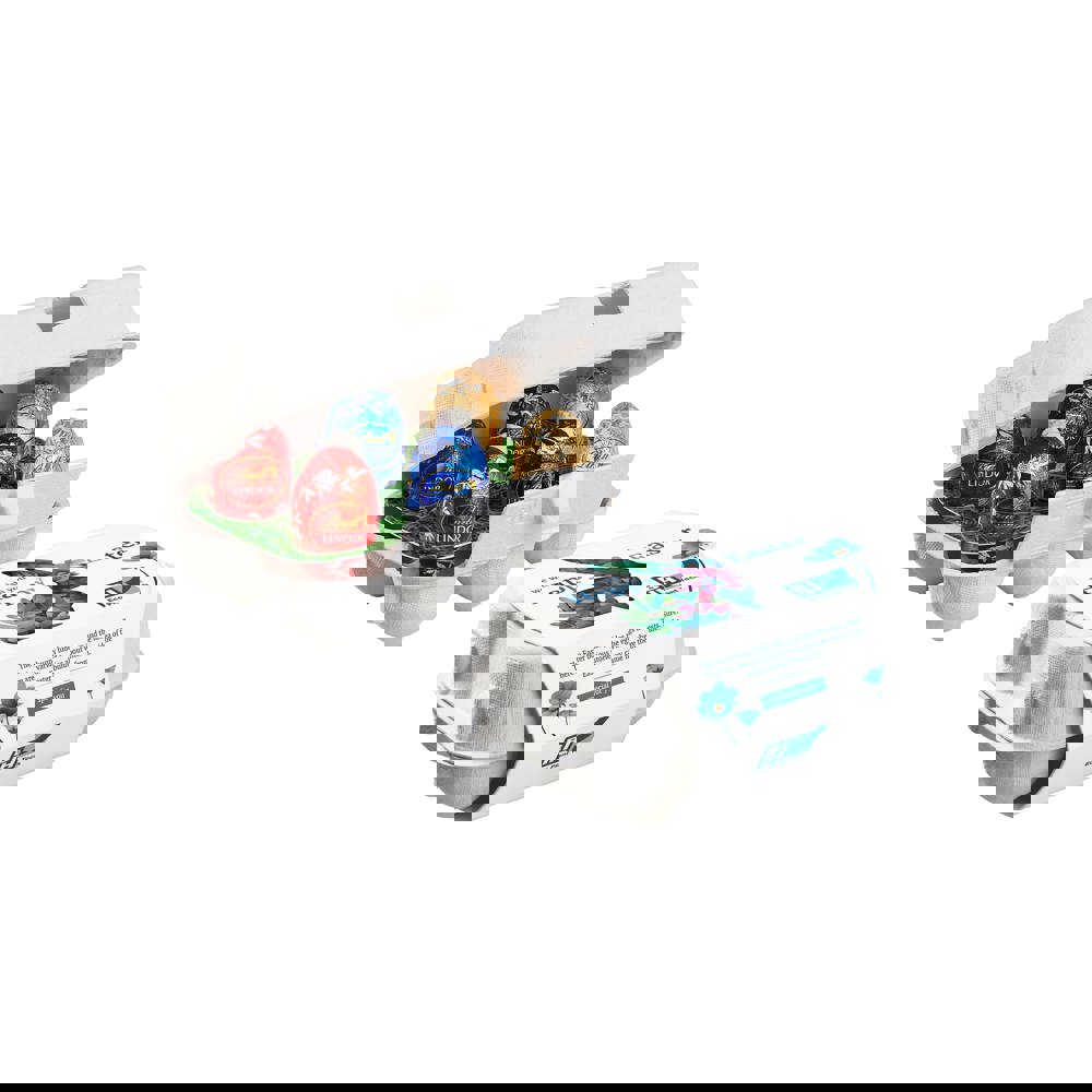 Eierdoosje met 6 Lindt chocolade eitjes