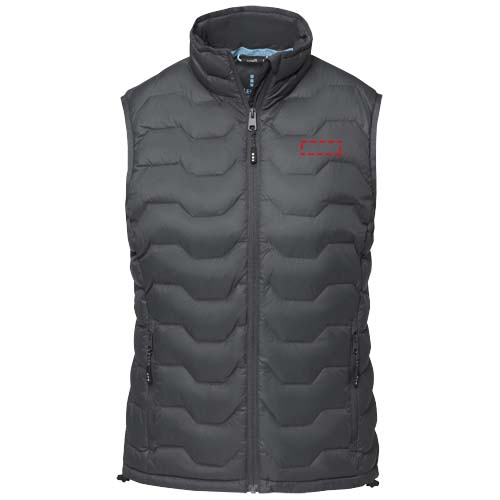 Petalite GRS gerecyclede geïsoleerde down bodywarmer voor dames