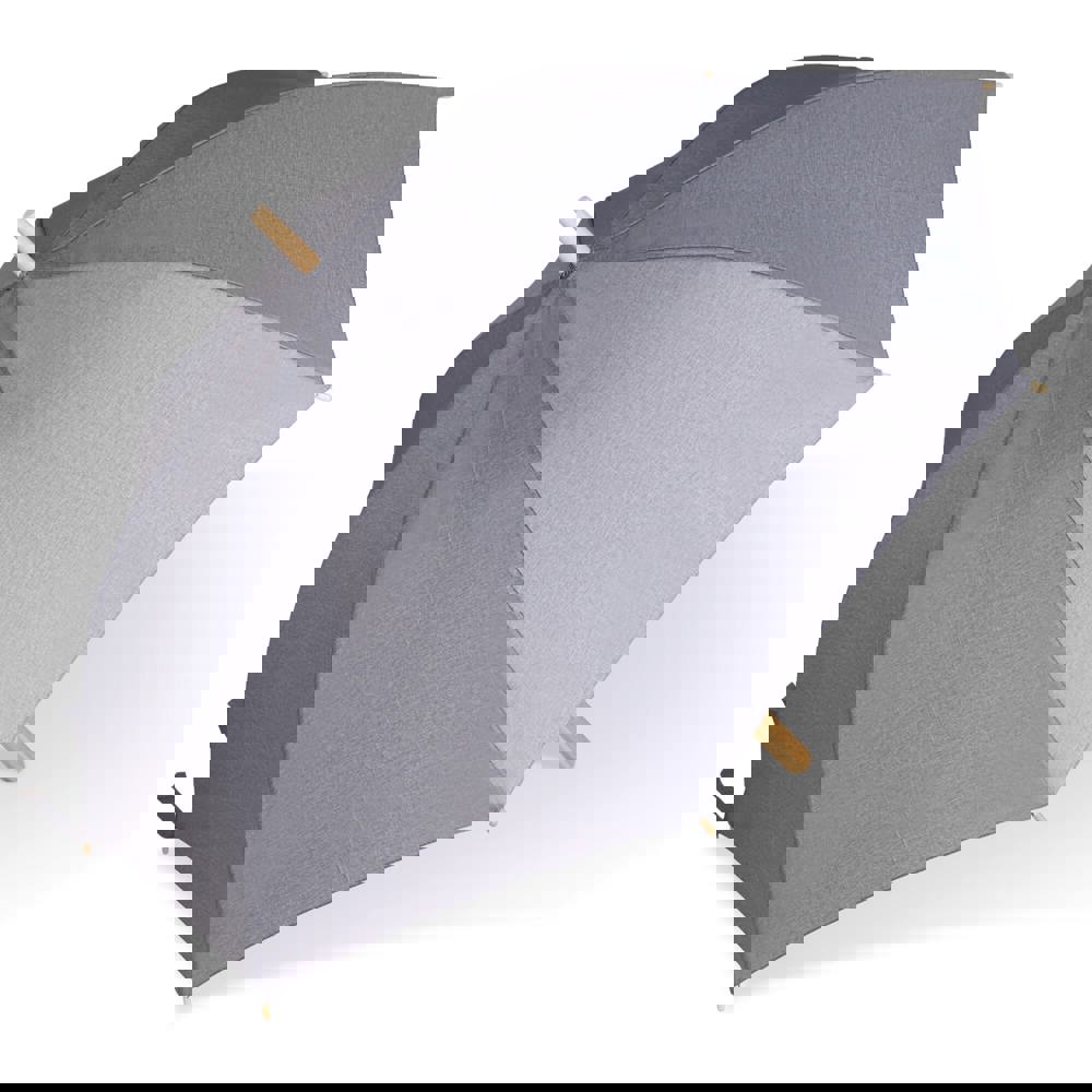 Stok paraplu 25” R-PET recht handvat auto open - Grijs