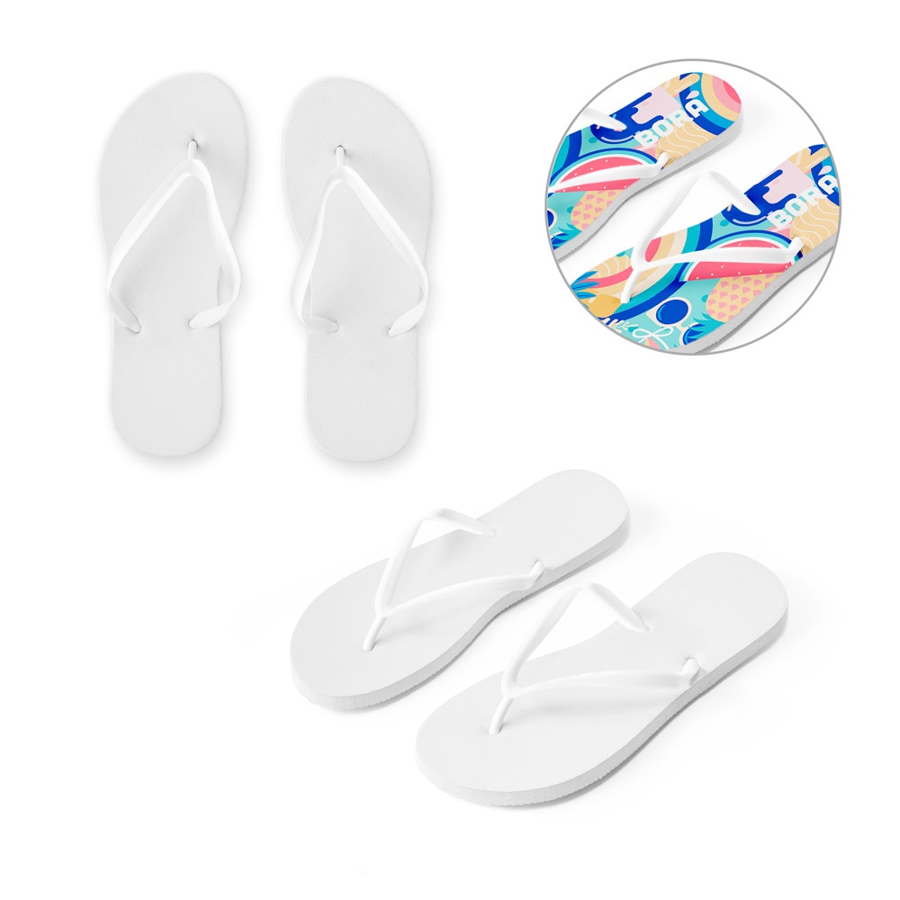 BALI L / XL. Slippers met volledig aanpasbare sublimatiezolen