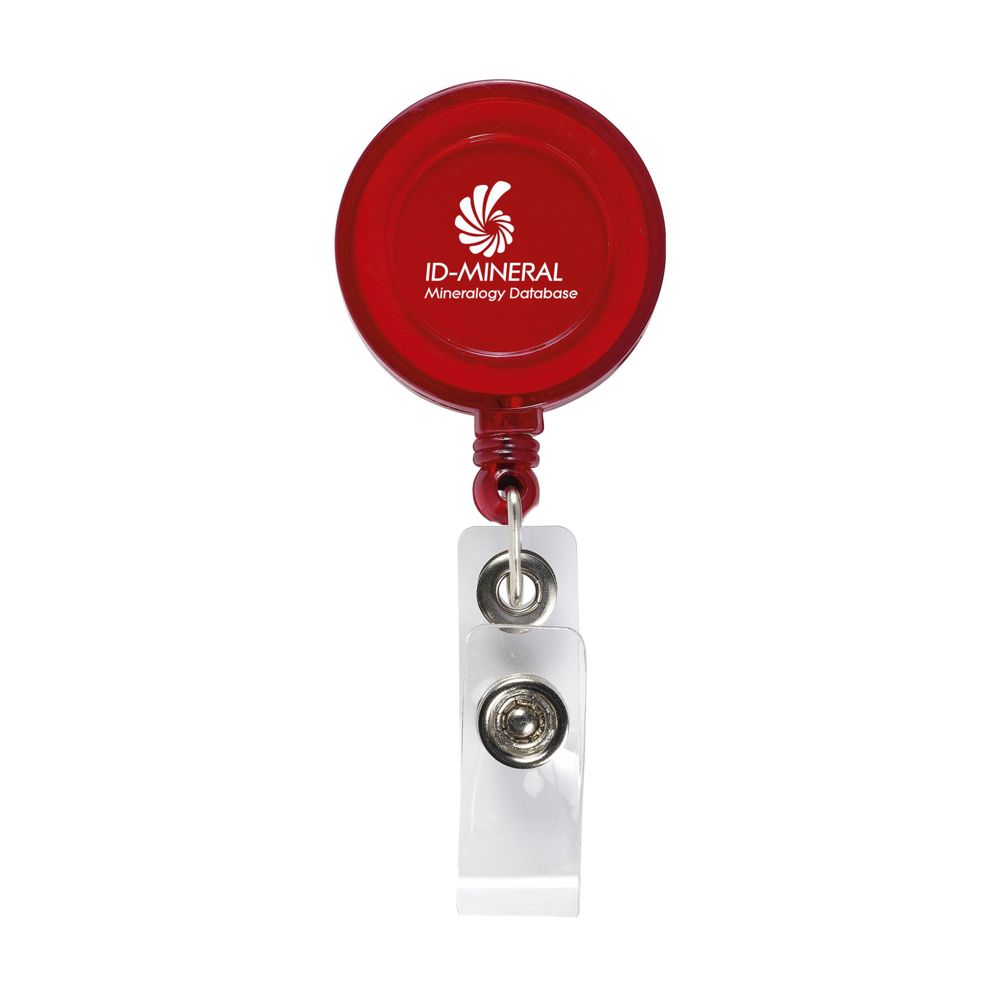 BadgeClip badgehouder - Transparant Rood