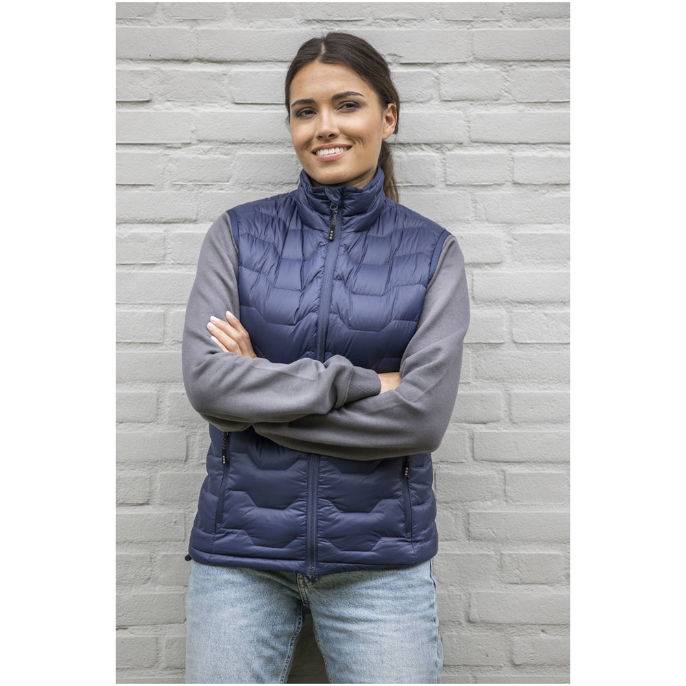 Petalite GRS gerecyclede geïsoleerde down bodywarmer voor dames
