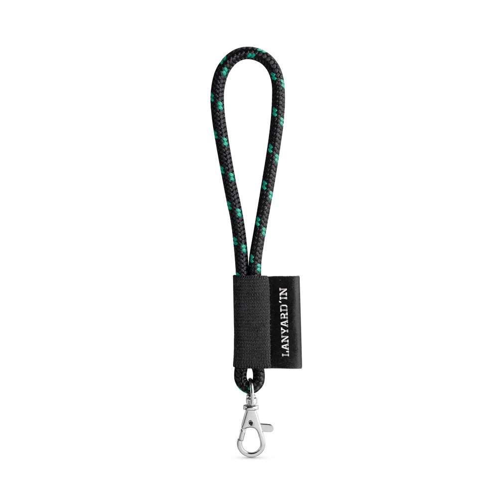 75092. Lanyard Nautic Short Set. Standaard modellen - Zwart, Groen