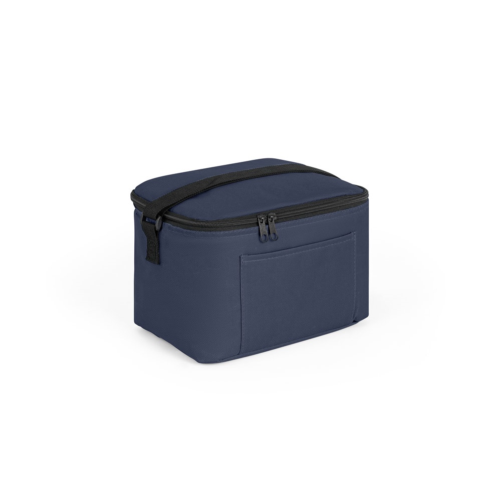 CANCUN. Thermische tas van 600D gerecycled polyester met verstelbare riem 7 L - Blauw