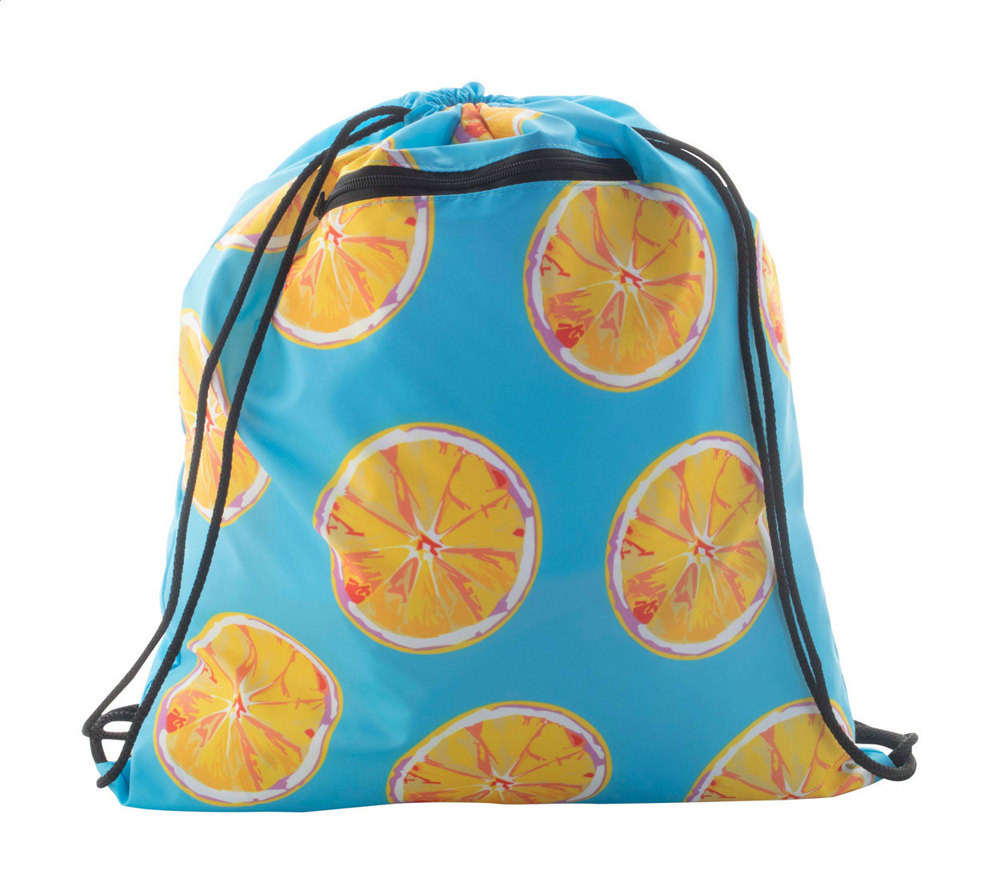 CreaDraw Zip - custom made tas met trekkoord - Zwart/Wit