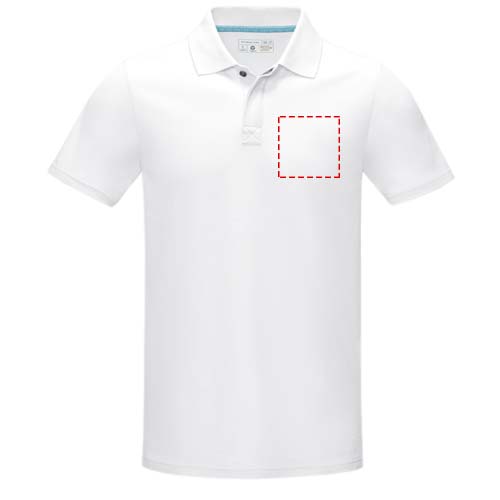 Graphite herenpolo met korte mouwen biologisch textiel